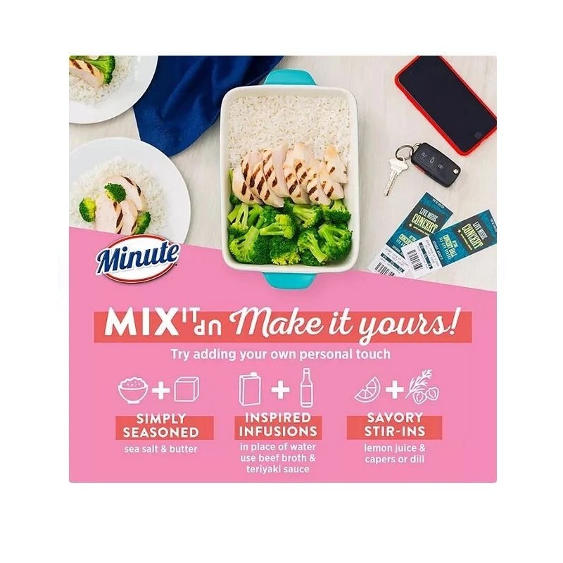 Minute Instant Light and Fluffy White Rice, 72oz.