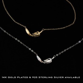 EFYTAL Nurse Gifts for Women, Sterling Silver Feather Necklace, RN Gifts for Nurses, Gift for Practitioner, Graduation, School Nurse, Registered Nurse