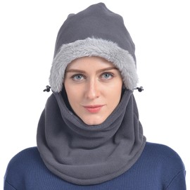 UTJCNVC Pasamontañas,360 ​​Grados Mask Warm de Invierno a Prueba Viento,Balaclava Windproof cálido Unisex,Esquí Mask,Motorcycle Cycling Neck Warmer (MX/US, Alfa, Mediano, Gris)