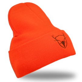 Royal Hunter® - Winter Hat for Hunters, High-Quality Hunting Hat, Hunter Hat Cap in Signal Colour Orange for Driven Hunting and Drifthunting, Signal Hat with Sewn-in Deer, Green