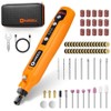 Hadel Mini Cordless Rotary Tool 5-Speed ​​and USB Charging Tool Kit with 69 Accessories Versatile 3.7V Power for Sanding Polishing Drilling Etching Engraving DIY Crafts, 1 Orange rotary tool kit-69pcs / 하델 미니 무선 로터리 툴 69개의 액세서리가 포함된 5단 및 USB 충전 툴 키트 샌딩 연마 드릴링 에칭 각인 DIY 공예를 위한 다목적 3.7V 파워, 1 Orange rotary tool kit-69pcs