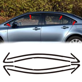 Window Trim Chrome Delete Blackout Overlay Kit Pre-Cut Vinyl Compatible for Toyota Corolla 2021