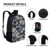 Garronmavis Camouflage Gray Stripes 17" College Backpacks Sets Geometric Stripe