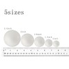 50 Pack Craft Foam Balls, 5 Sizes(1-2.4 Inches), White Polystyrene