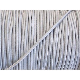 5 m Elastic Cord/Rubber Grey 2.5 mm