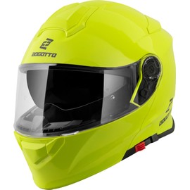 Bogotto H271 Flip-Up Helmet, Neon Yellow, M
