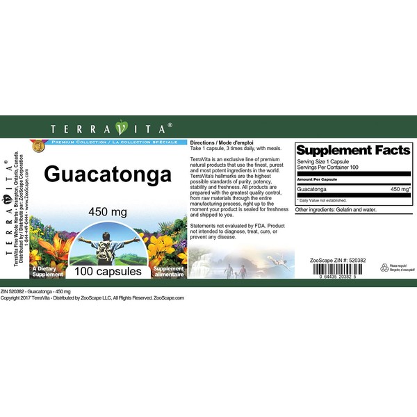 Guacatonga - 450 mg (100 Capsules, ZIN: 520382) - 3 Pack