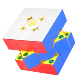 GAN 356 M E Golden, Magnetic Speed Cube 3x3 Stickerless Magic Cube, 48 Magnets GES Pro+ Customized 12 Tension Setting Puzzle Toys for Children Kids Adult, Gan 356M Upgraded Version