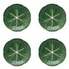 Bordallo Pinheiro Cabbage Dessert Plate Green, Set of 4