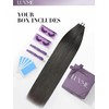 LUVME Real Human Hair Tape in Extensions Natural Black 20Inch