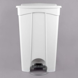 PRO&Family 92 Qt. / 23 Gallon White Rectangular Step-On Trash Can. Modern Hands-Free Trash Can for Home, Bathroom, Living Room, Office, Kitchen, Garage, Warehouse, Restaurant