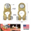 Unbranded 2x Brass Car Battery Terminal Connectors Top Post Battery