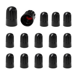 Gasedin 15 PCS Tire Valve Stem Caps, Plastic Wheel Valve Stem Airtight Covers with Rubber Rings, Leakproof Tire Stem Dust Cover Caps for SUV Bike Truck Motorcycle, Car Accessories (Style 1)