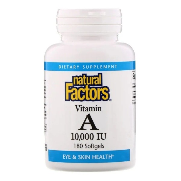Vitamina A 10000ui Retinol 180 Cápsulas Importado