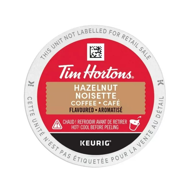 Tim Hortons Hazelnut Light Medium Roast Coffee, Keurig K-Cups, 12ct,