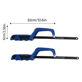 AIMALL 2PCS Aluminum Alloy Hand Saw - Woodworking Hacksaw Frame, Mini Butterfly Saw, Adjustable Blade for Household and Craft Use