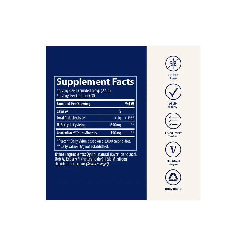 Trace Minerals | Nac En Polvo Con Aminoácidos N-acetil L-cis