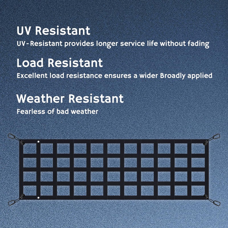 Tailgate Net for Trucks, UV-Resistant Polyester Adjustable Tailgate Cargo Net