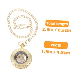 FOMIYES Vintage Mechanical Pocket Watch Necklace for Men Hollow Case Design with Roman Numerals Elegant Steampunk Style for Father's Day