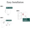 Gold Wall Outlet Elbow, G1/2 Inch Handheld Shower Hose Connector