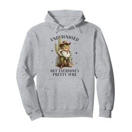 Undiagnosed But Everyone's Pretty Sure Funny Frog Cowboy Pullover Hoodie