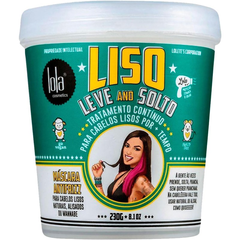 Liso leve e Solto Anti frizz Full Kit Lola Cosmetics