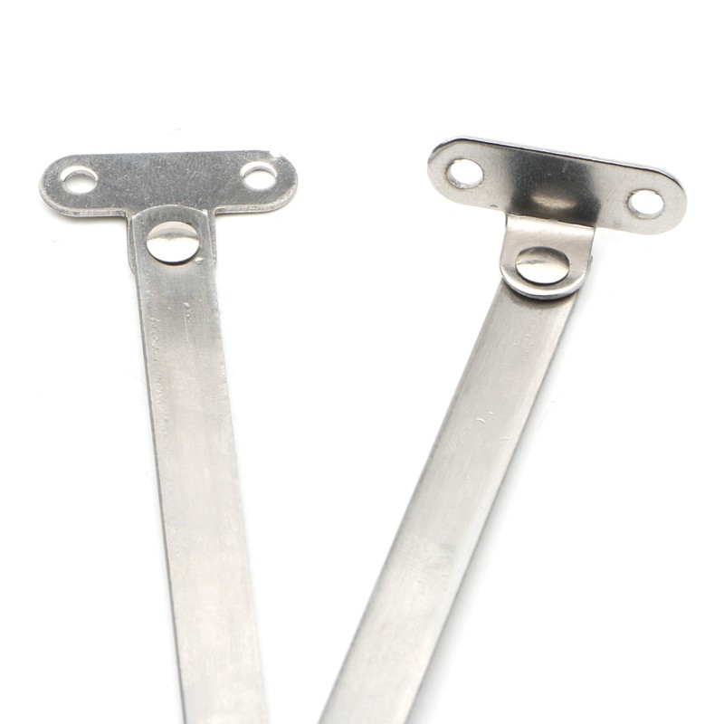 Pxyelec 4 pcs Support Stay Hinges, Furniture Cupboard Hinges, Stainless