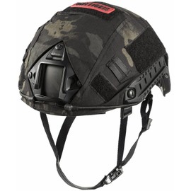 OneTigris Tactical Helmet - Airsoft Fast Helmet PJ Type Military Helmet With Helmet Cover & Nvg Mount Goggles for Cqb Shooting Paintball, Multicam Black