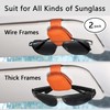 compuda 2 Packs Sunglasses Holder for Car Visor, Genuine Leather