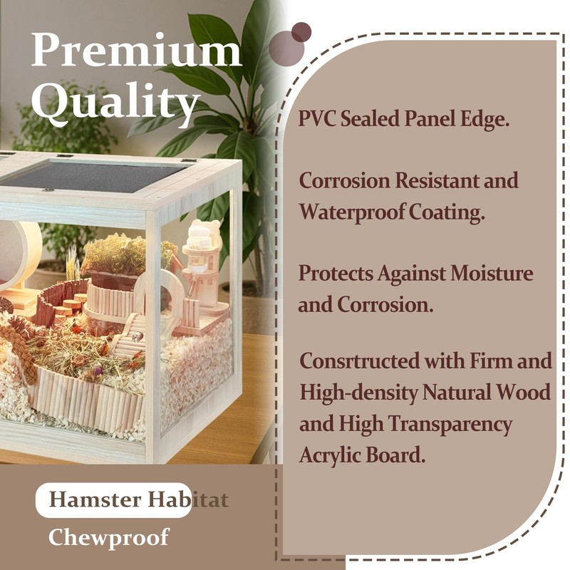 Prolee Hamster Cage with Openable Mesh Top,Solid Built Hamster Enclosure
