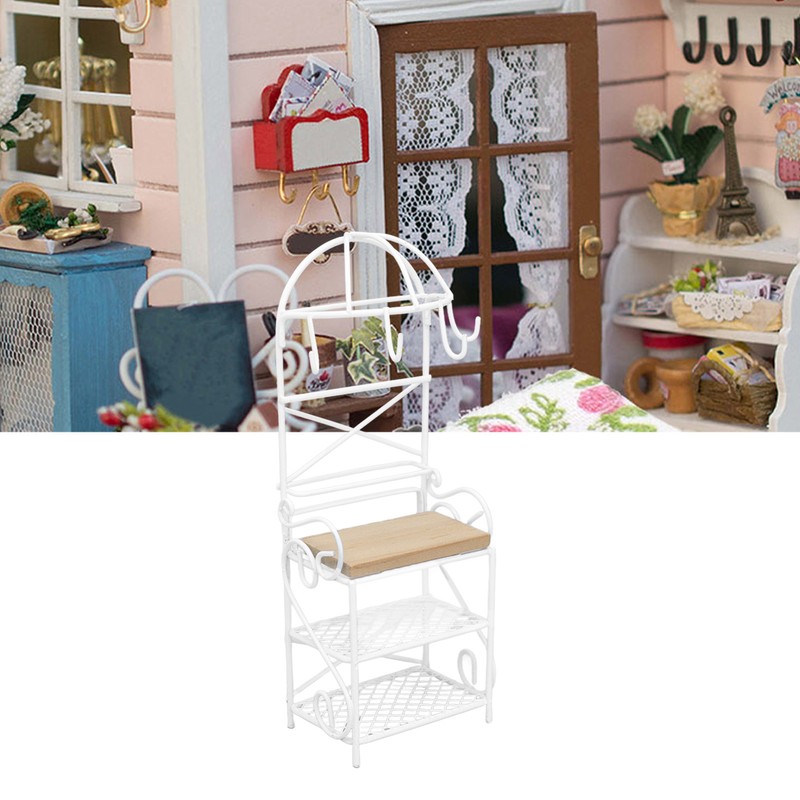1:12 Miniature Storage Display Stand Mini Doll Bread Rack Dollhouse