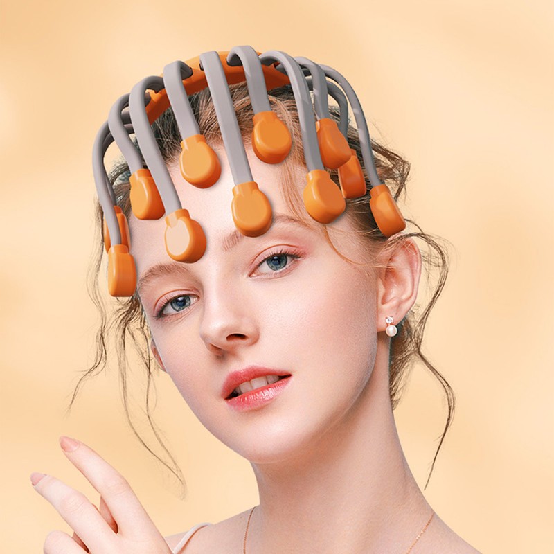 Electronic Claw Head Massager Intelligent Musical Sound Red Ray Decompression