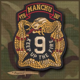 9th Infantry Regiment Embroidered Crest  - Wax Backed - Manchu - KUTF