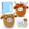CROCHET BOX Crochet Kit for Beginners: 2 PCS Highland Cow