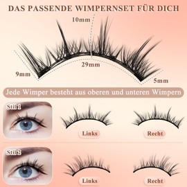 Magnetic Eyelashes - 2 Pairs Natural Look Magnetic Eyelashes - Reusable 3D Magnetic Lashes Without Eyeliner or Glue - Magnetic Eyelashes with Applicator