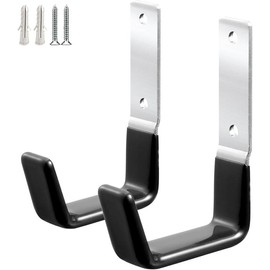 Heavy Duty Steel Garage Hooks,Garage Storage Utility Hooks,Anti-Slip Garage Hooks,Garage Garden Tool Organizer,Steel Wall Mount Hooks, Garden Hose Hanger, Garden J Hooks (Small-2PC) - Colour: Small-2PC