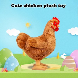 RLOMUTE 12.6 Inch Yellow Chicken Plush Toy, Realistic Hen Stuffed Toy, Soft Farm Cuddly for Party Favours, Companion, Bedroom, Car, Home Decoration, Collector's Gift for Children, Boys, Girls