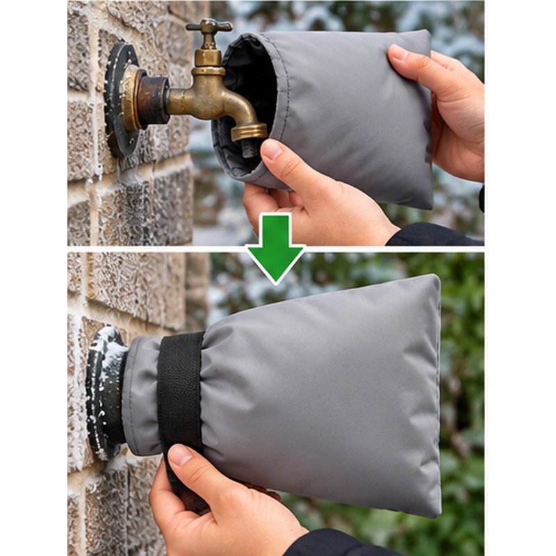 Outdoor Faucet Cover for Winter Protection – Insulated Oxford Cloth