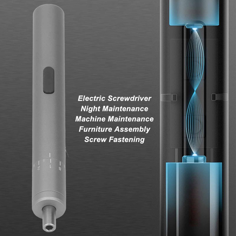 Electric Screwdriver Cordless Rechargeable 395RPM with 24Pcs Bits for Repair