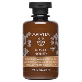 Apivita Royal Honey Gel de Ducha 250ml - Un opulento gel de ducha con miel y aceites esenciales - Un gel de ducha corporal que limpia suavemente y calma la piel seca - Promueve la relajación