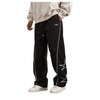 OYOANGLE Men's Graphic Print Drawstring Elastic Waist Cargo Pants Loose