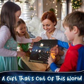 Glow in The Dark Stars and Planets, Bright Solar System Wall Stickers -Glowing Ceiling Decals for Kids Bedroom Any Room,Shining Space Decoration, Birthday Christmas Gift for Boys and Girls (Green)