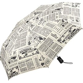 Newspaper Umbrella, Pocket umbrella open/close automatic, vintage