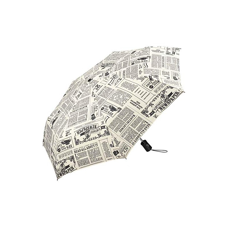 Newspaper Umbrella, Pocket umbrella open/close automatic, vintage