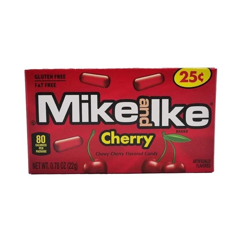 JustBorn Mike and Ike Cherry Candies - 0.78-oz Box Case