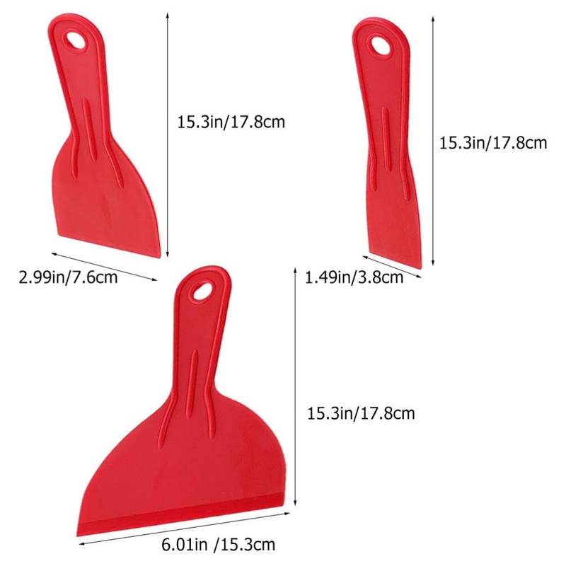 Operitacx Plastic Scrapers 2 Sets Scraper Tools Kitchen Tool Stainless
