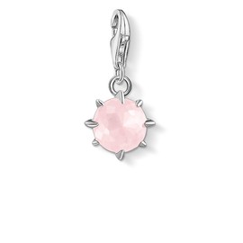Thomas Sabo 925 Sterling Silver Birthstone Charm, Silver, Pink, White, Silver