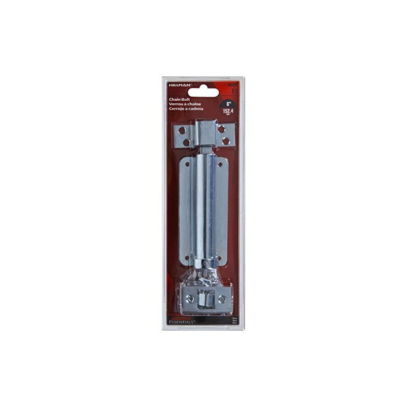 Hillman 852225 Zinc-Plated Chain Bolt 6-Inch