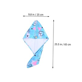 Baluue 2pcs Microfiber Hair Drying Towels Super Absorbent Printing Wraps for Quick Drying Lightweight Hair Caps for Spa Gym and Travel Heart