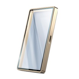 JIAONASHIJIA UV-Resistant Magnetic Metal Slab Case for 35pt PSA, BGS, CGC Graded Cards. High Alumina Glass, Multi-Point Magnetic Lock, Durable Metal Frame, Stackable Design. Gold